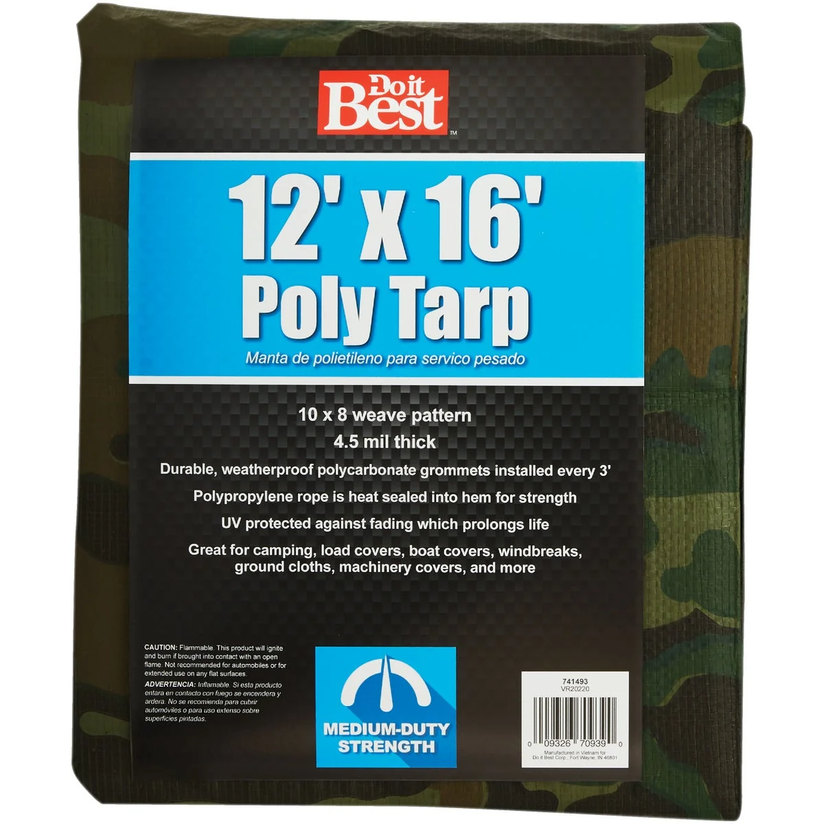 Functional Do it Camo Woven 12 Ft. x 16 Ft. Medium Duty Poly Tarp Unique