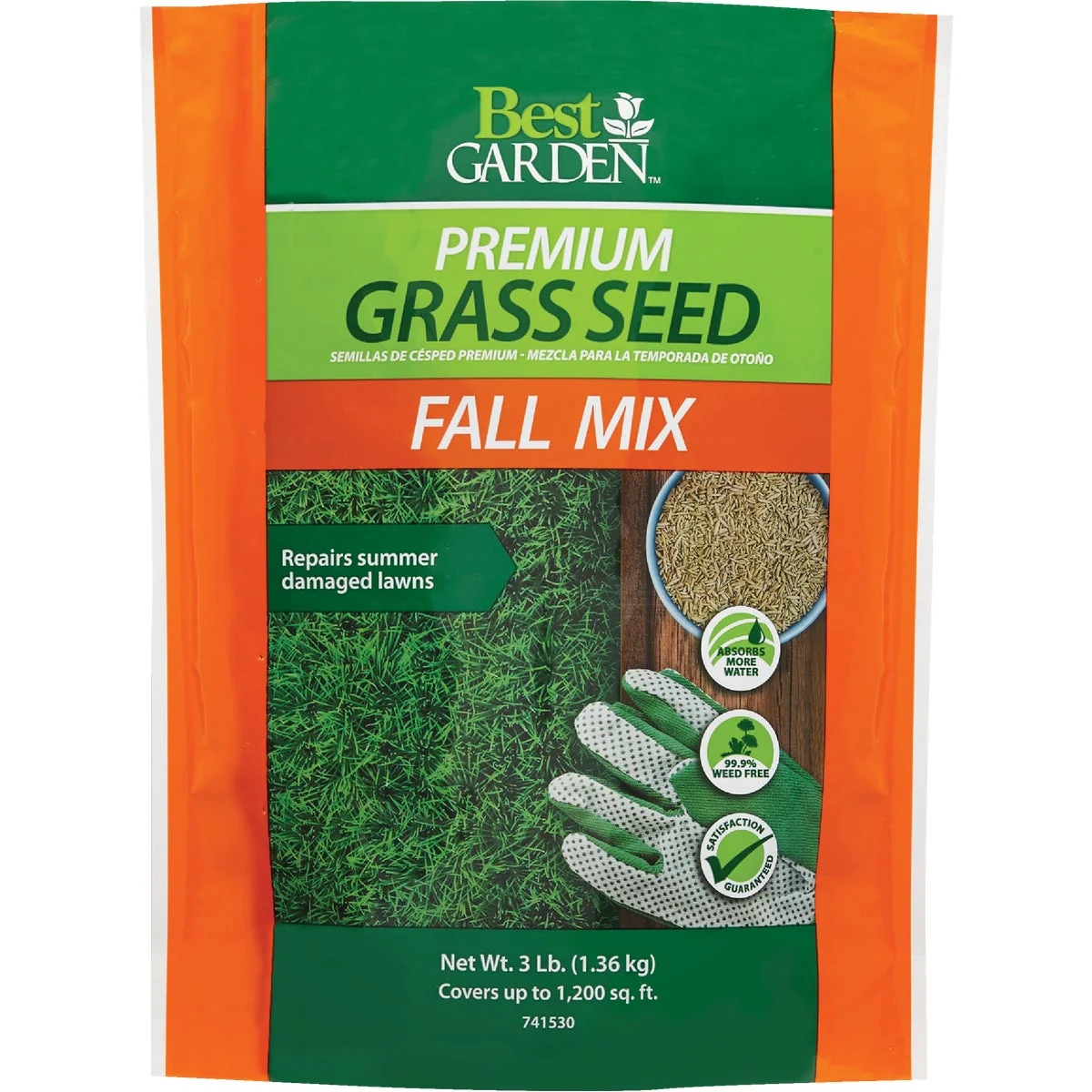 Premium Material Garden 3 Lb. 750 Sq. Ft. Coverage Fall Mix Grass Seed Breathable