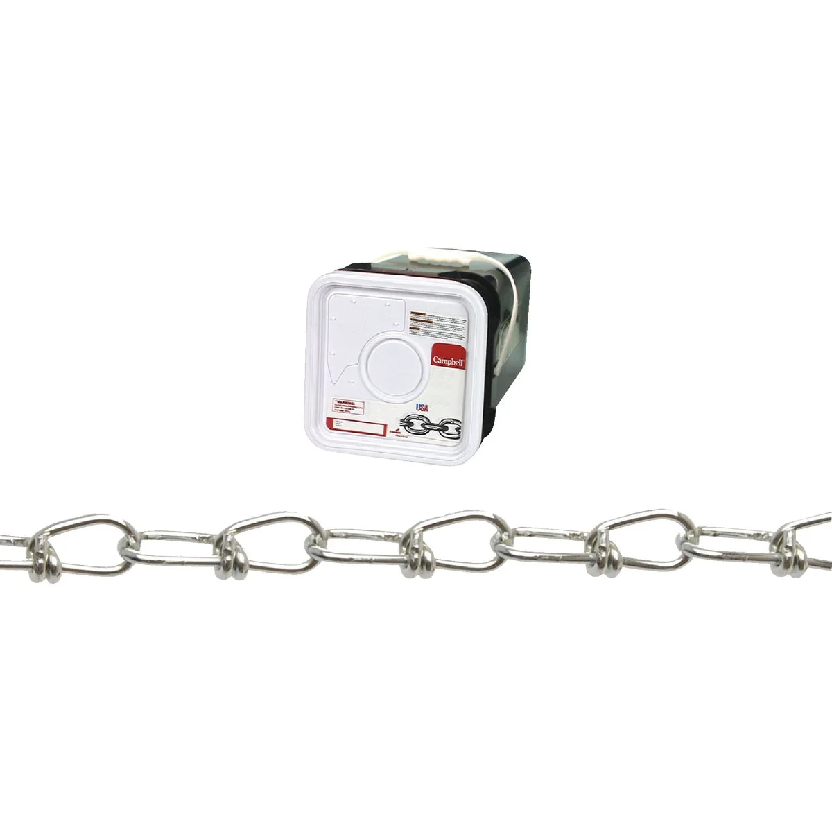 Authentic Campbell 2 0 250 Ft. Zinc-Plated Low-Carbon Steel Coil Chain Organic