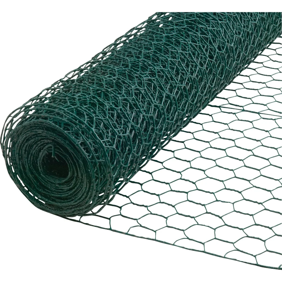 Selected 1 In. x 48 In. H. x 25 Ft. L. Green Vinyl-Coated Poultry Netting Dependable
