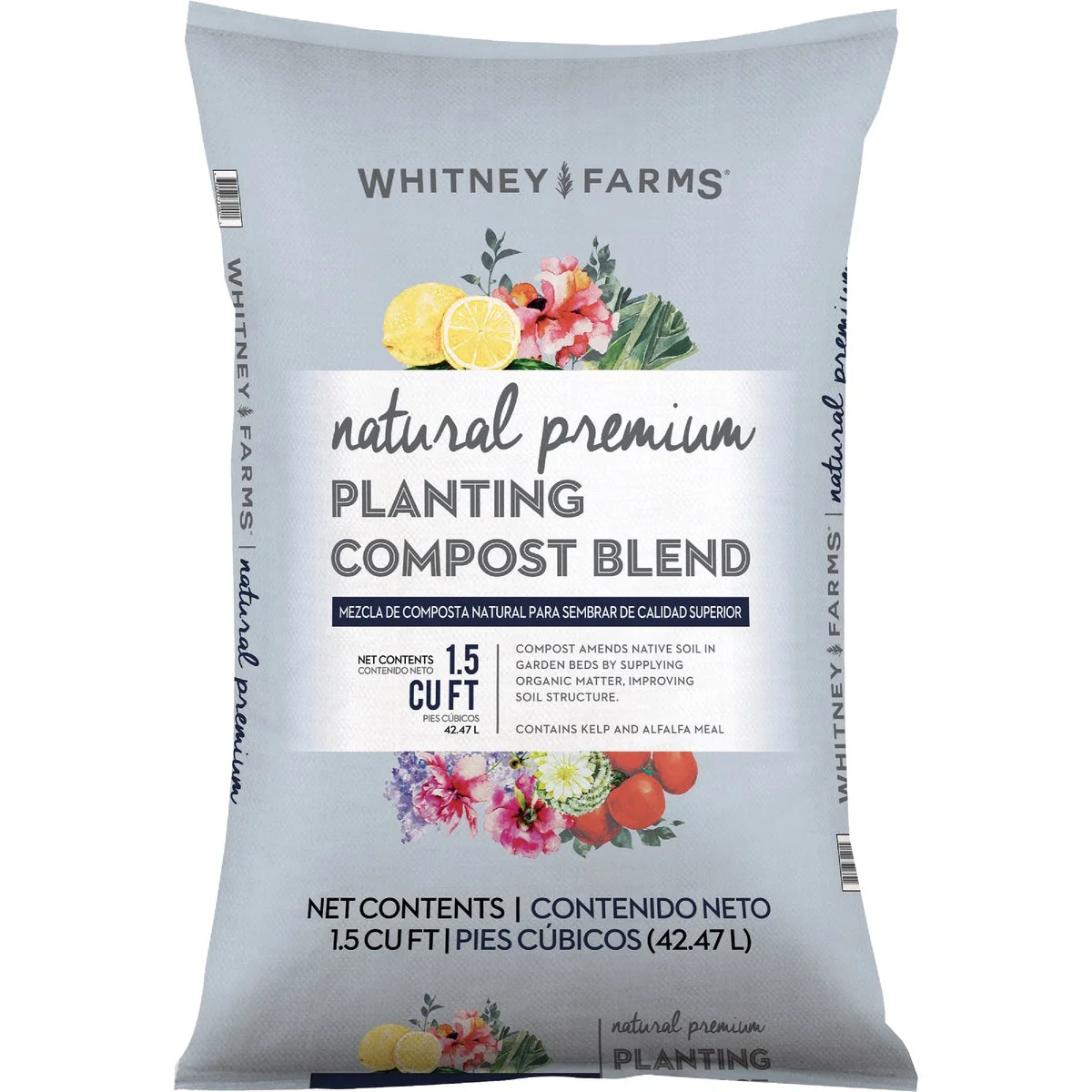 Enhanced Whitney Farms Natural Premium 1.5 Cu. Ft. 31-1 2 Lb. Lawn Garden Compost Genuine