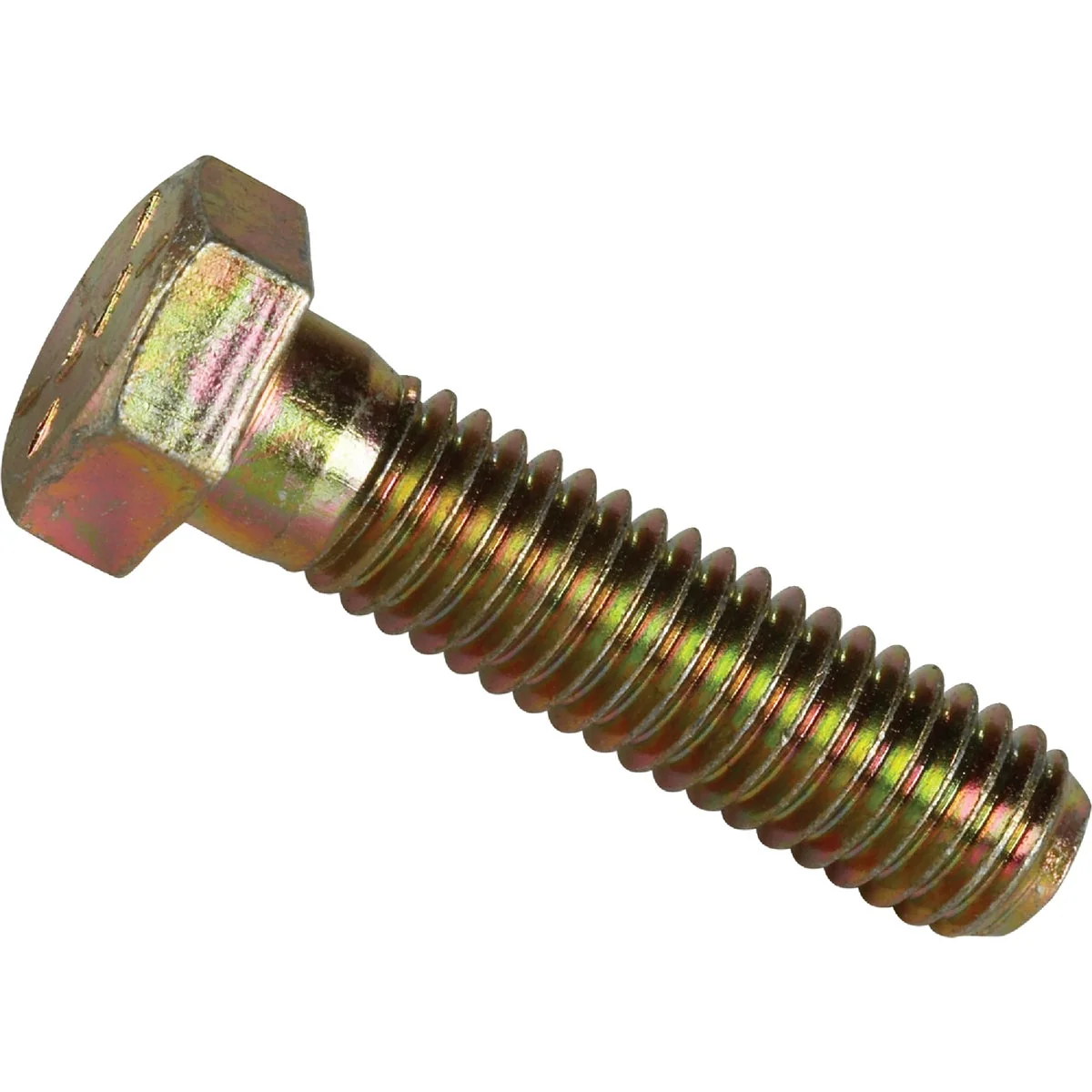Quality Hillman 3 8 In. x 1-1 2 In. Grade 8 Yellow Dichromate Hex Head Cap Screw 100 Ct. Trendy