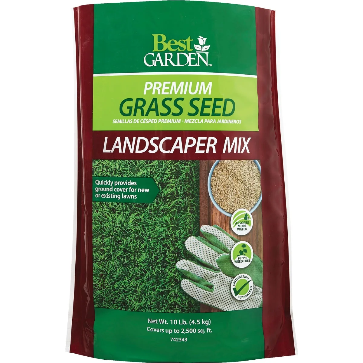 Natural Garden 10 Lb. 1500 Sq. Ft. Coverage Sun to Partial Shade Grass Seed Smart