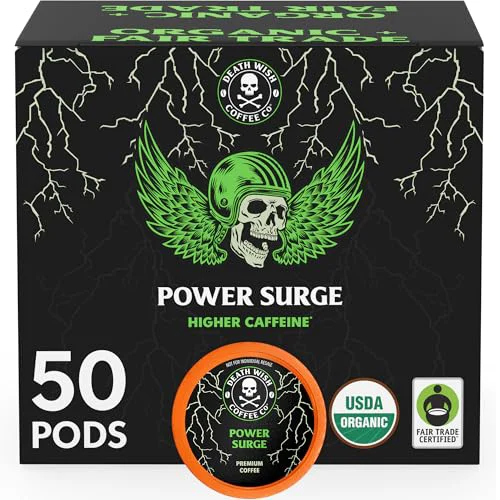 High-Grade Power Surge Single Serve Coffee Pods 50 Count Detailed