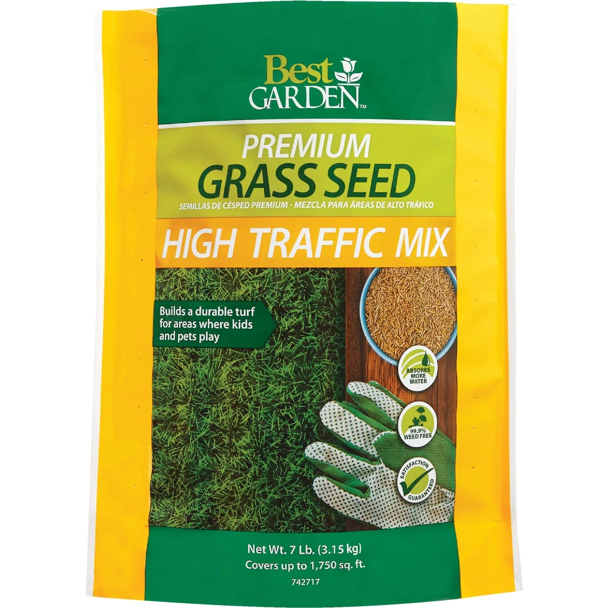 Powerful Garden 7 Lb. 3000 Sq. Ft. Coverage High Traffic Grass Seed Official