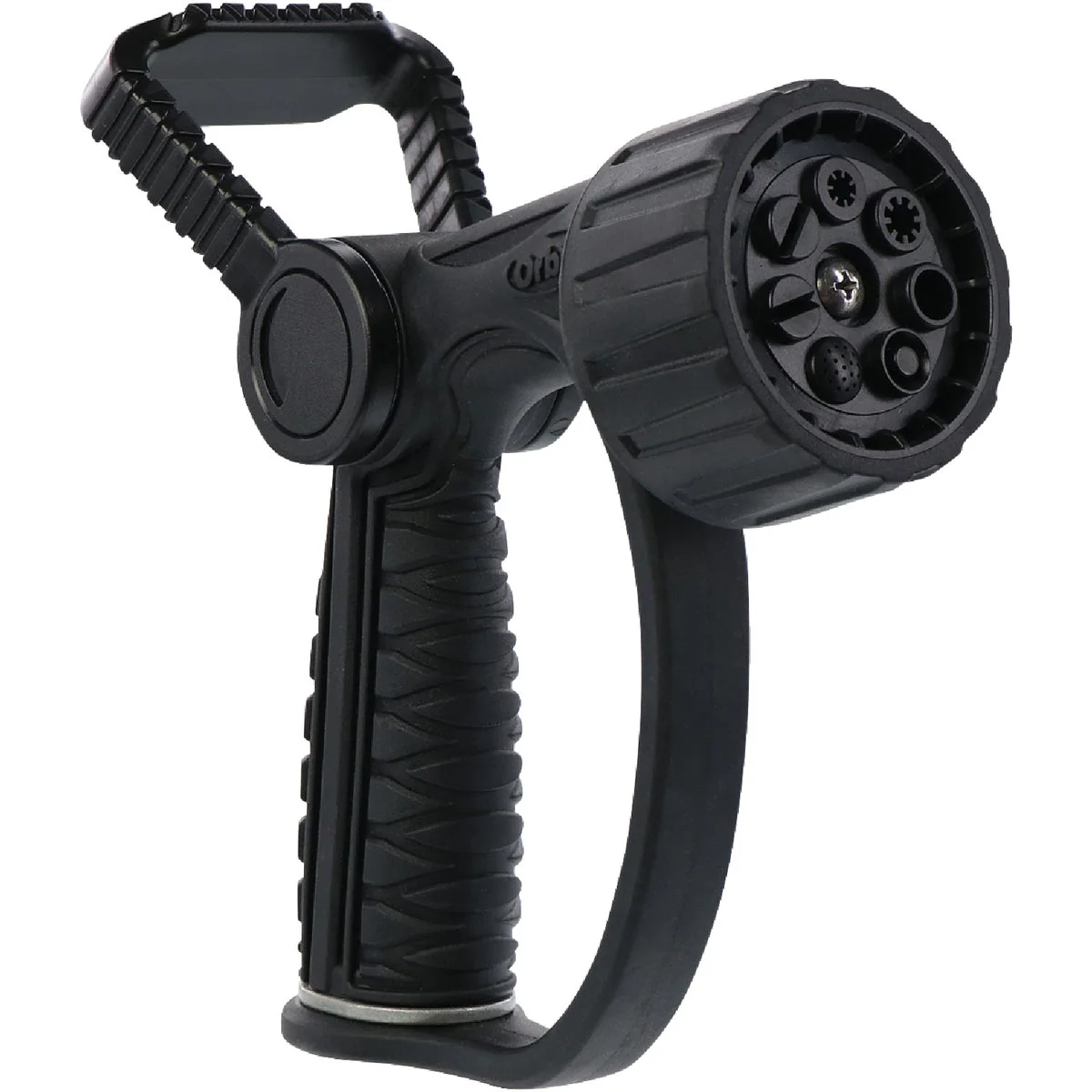 Recyclable Orbit Pro Flo Zinc 7-Pattern Fireman Nozzle Black Trendy