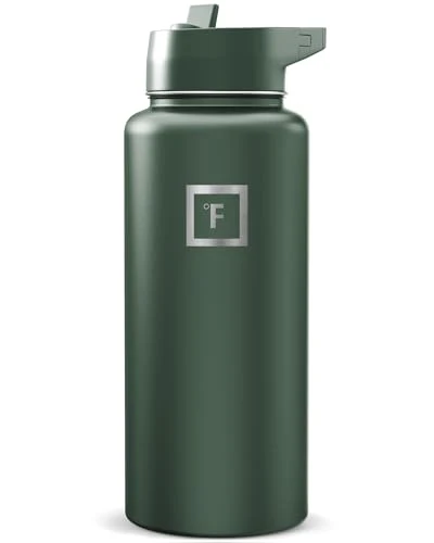 Next-Generation 32 oz Wide Mouth Water Bottle with Straw Natural