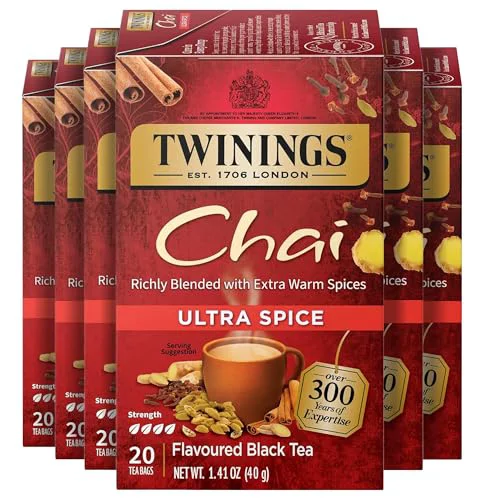 Fine Crafted Ultra Spice Chai Black Tea Bags 120 Count Casual