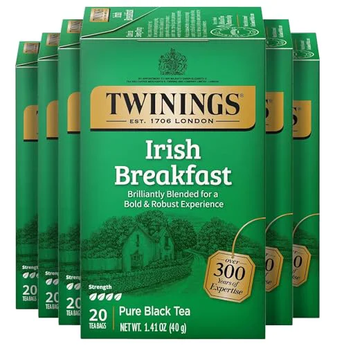 Easy-to-Use Irish Breakfast Black Caffeinated Tea Bags 120 Count First-Class