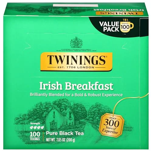 Outstanding Irish Breakfast Black Tea Individually Wrapped Bags 100 Count Breathable