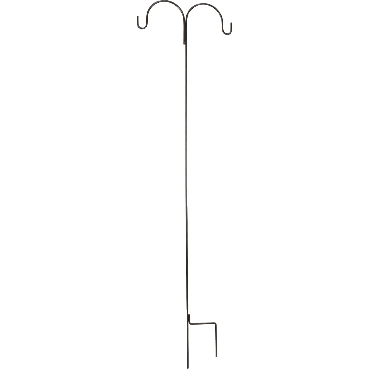 Clean Garden 91 In. Bronze Wrought Iron Double Shepherd Hook Authentic