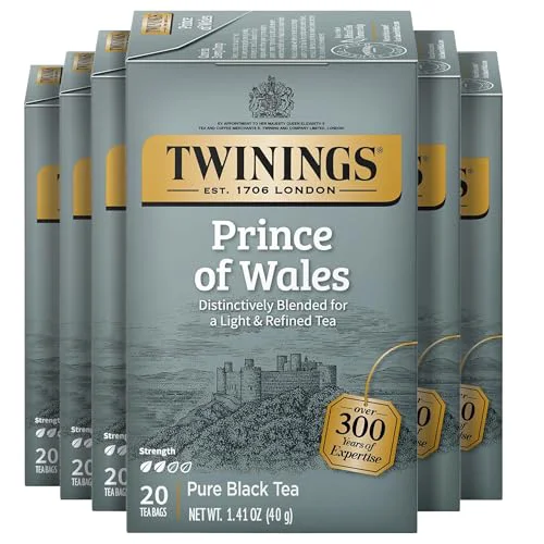 Trendy Prince of Wales Black Caffeinated Tea Bags 120 Count Durable