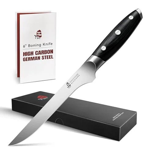 Official Boning Knife 6 inch Fillet Knife for Trimming Fat from Meat Healthy
