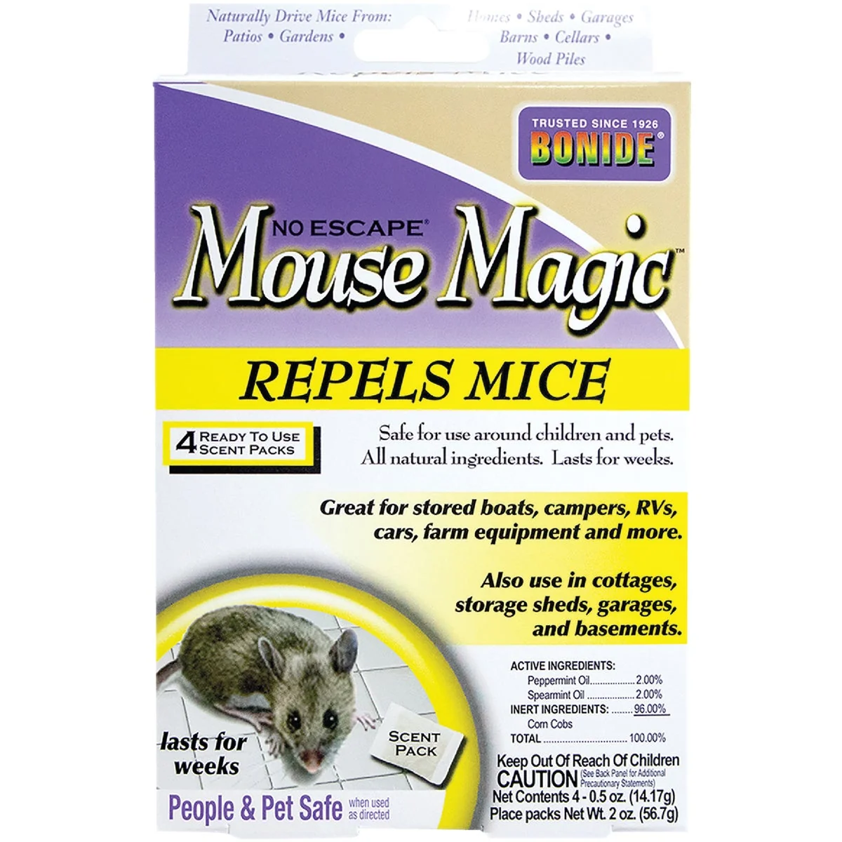 Convenient Bonide Mouse 2 Oz. Granular Mouse Repellent 4-Pack Comfortable