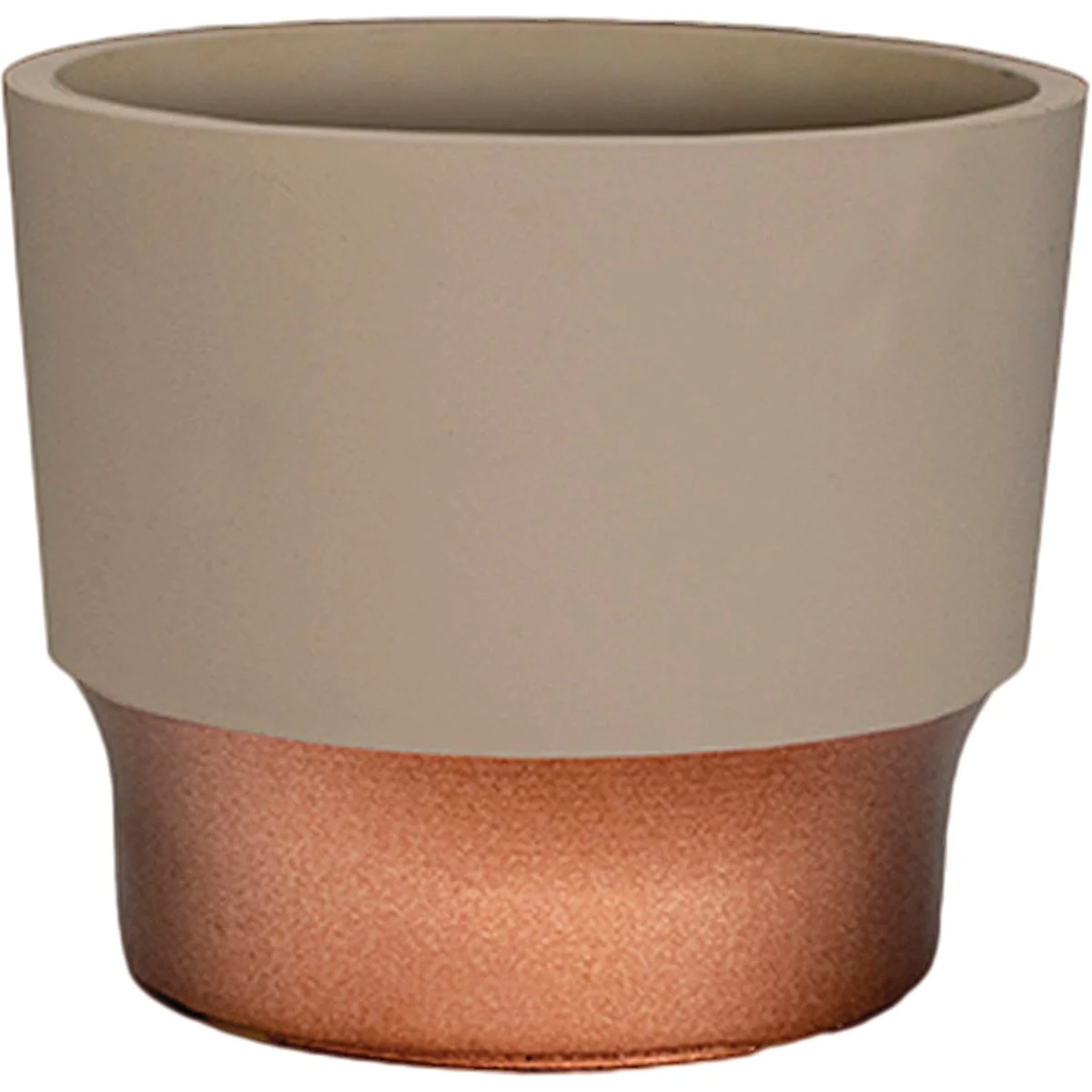 Selected HC Companies Sprite 3 In. x 3 In. x 2.5 In. Resin Artisan Taupe Succulent Pot First-Class