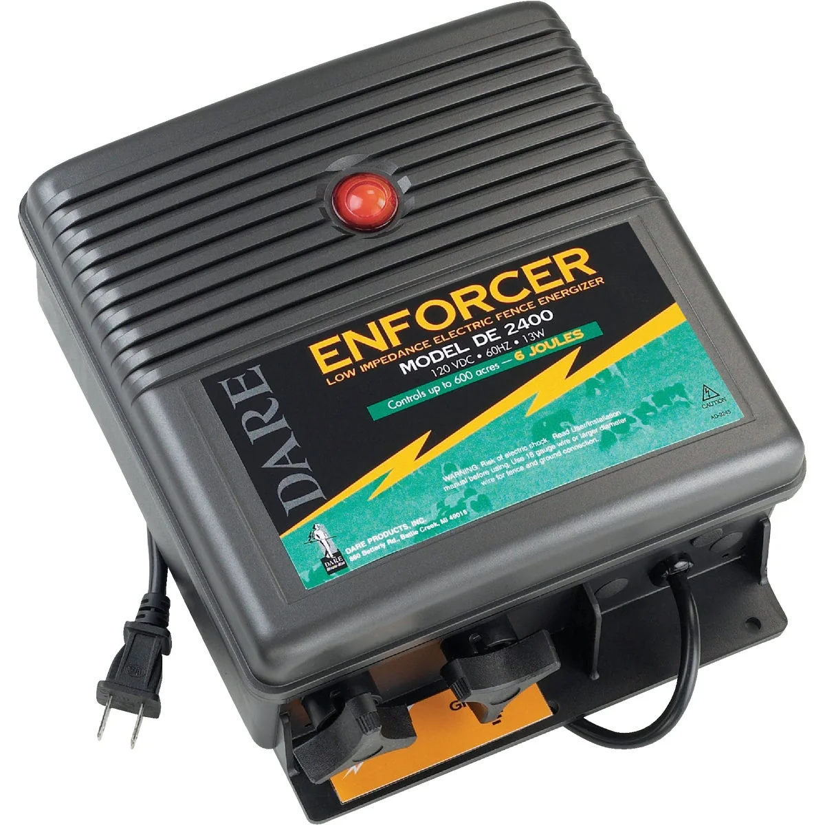 Easy-to-Use Dare Enforcer 600-Acre Electric Fence Charger Modern