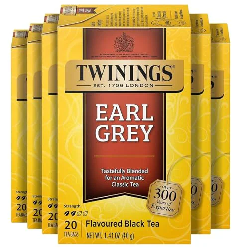 Healthy Earl Grey Black Bergamot Caffeinated Tea Bags 120 Count High-End