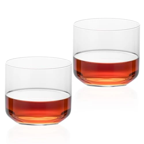 Luxury Large Thick Glass Tumbler 2 Count Natural
