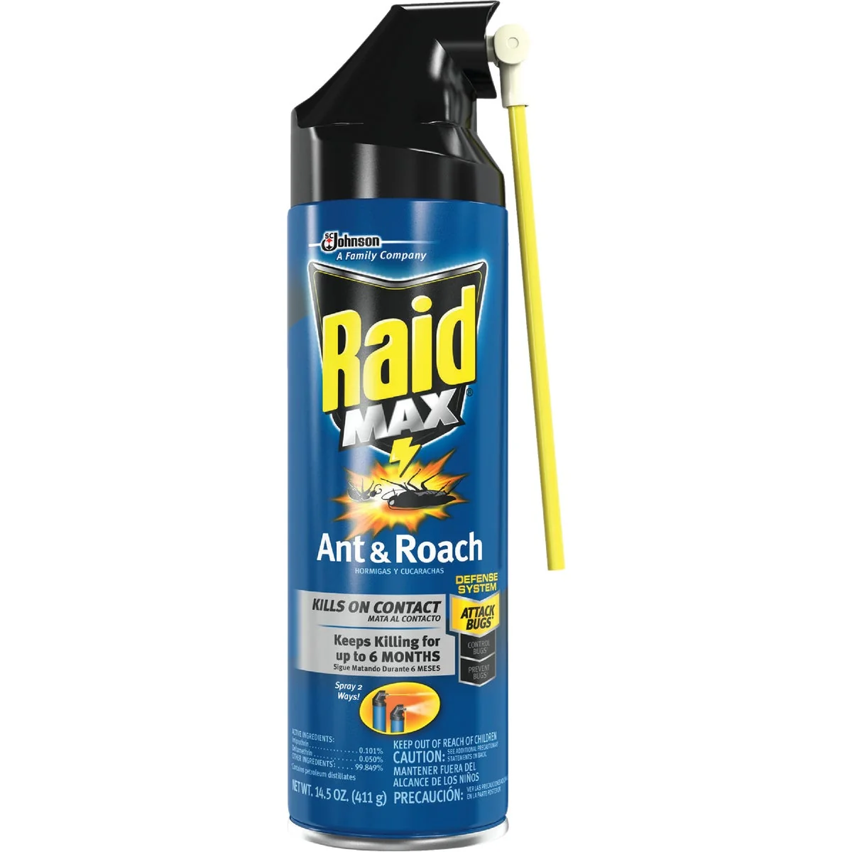 Advanced Raid Max 14.5 Oz. Aerosol Spray Ant Roach Killer Lightweight