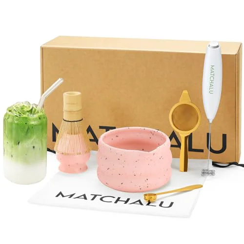 Modern Matcha Whisk Set With Ceramic Matcha Bowl 9 Count Smart