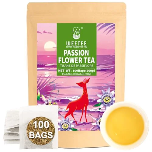 Organic Passionflower Tea Bags 100ct 100 Count Premium