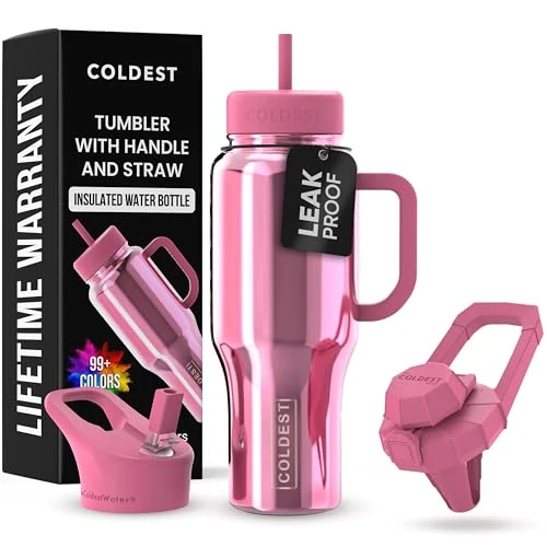 Long-Lasting Coldest Tumbler with Handle and Straw Proven