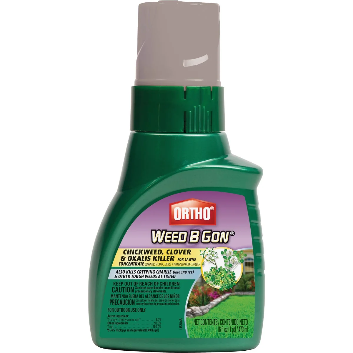 Organic Ortho Weed-B-Gon 16 Oz. Concentrate Chickweed Clover Oxalis Weed Killer Official