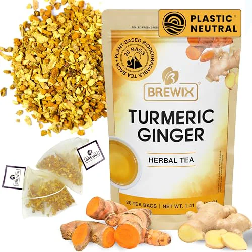 Versatile Turmeric Ginger Herbal Tea 20 Count Premium