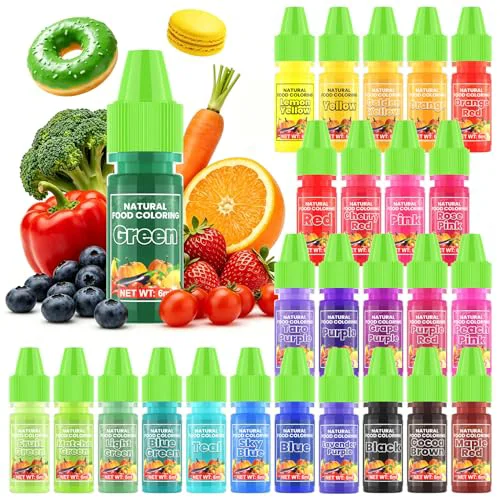 Long-Lasting Natural Food Coloring 6.5 Fl Oz Original Design