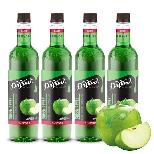 Unique Green Apple Syrup 101.6 Fl Oz Safe