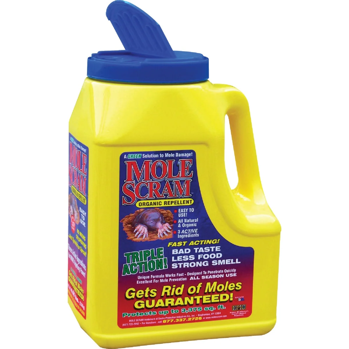 Elegant Mole Scram 4.5 Lb. Granular Organic Mole Repellent Lightweight