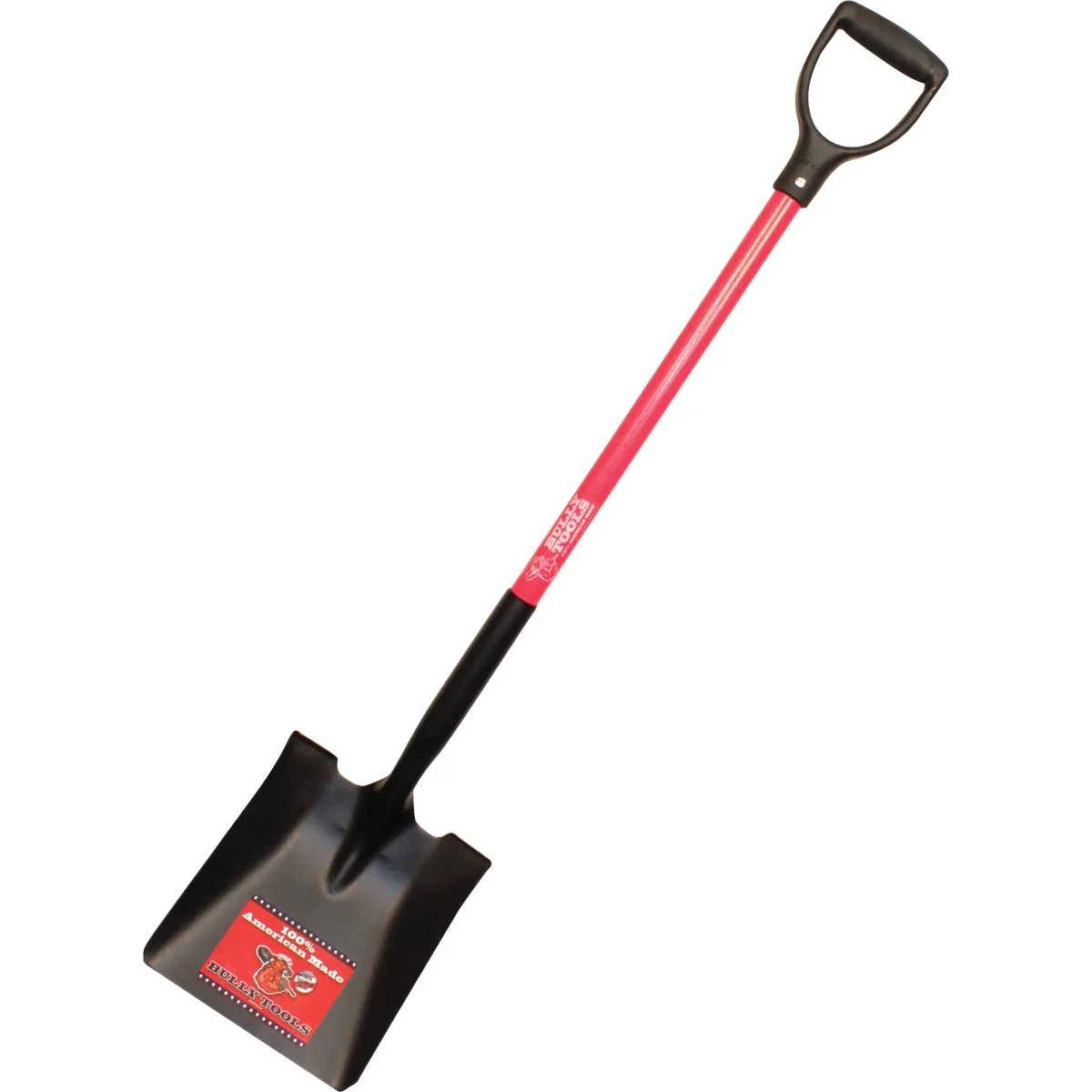 Solid Bully Tools 33 In. Fiberglass D-Handle Square Point Shovel Recyclable