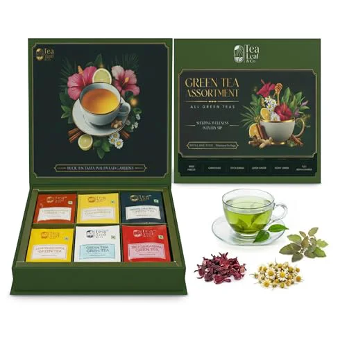 World-Class Assorted Green Tea Sampler Combo Variety Gift Pack 9 Count Crafted