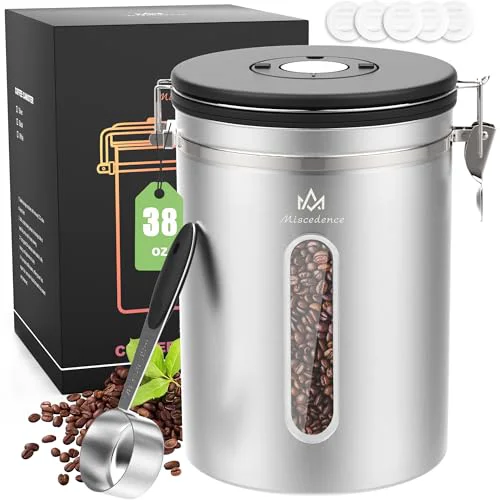 Dependable 38OZ Airtight Coffee Canister with Lid Consistent