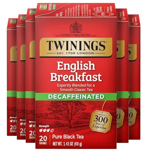 Pure Decaffeinated English Breakfast Black Tea Bags 120 Count Casual