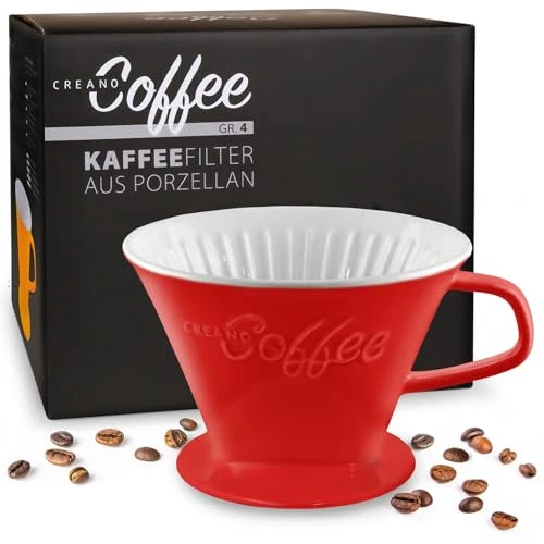 Relaxed Porcelain Coffee Dripper Red Exceptional