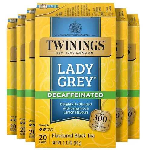 Fine Decaffeinated Lady Grey Black Citrus Tea Bags 120 Count Natural