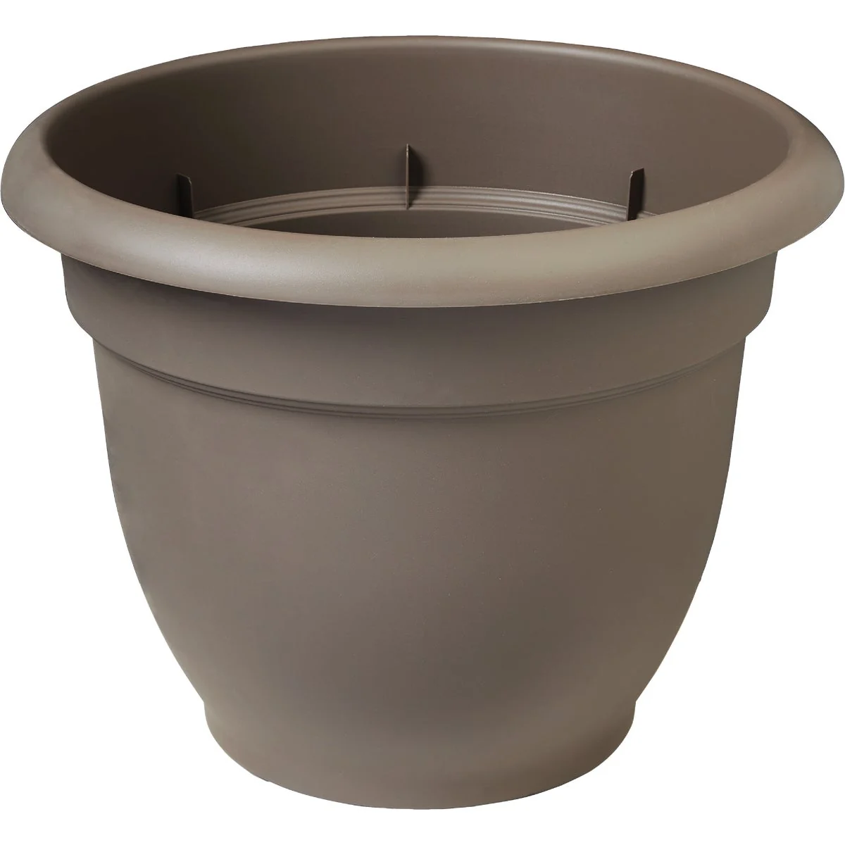 Prestigious Bloem Ariana 13.75 In. H. x 16 In. Dia. Plastic Self Watering Charcoal Planter Selected