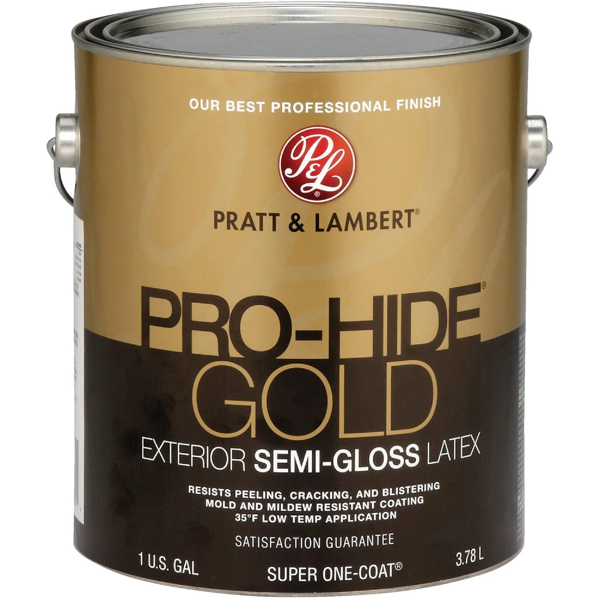 Functional Pratt Lambert Pro-Hide Gold Latex Semi-Gloss Exterior House Paint Base 3 1 Gal. Premium