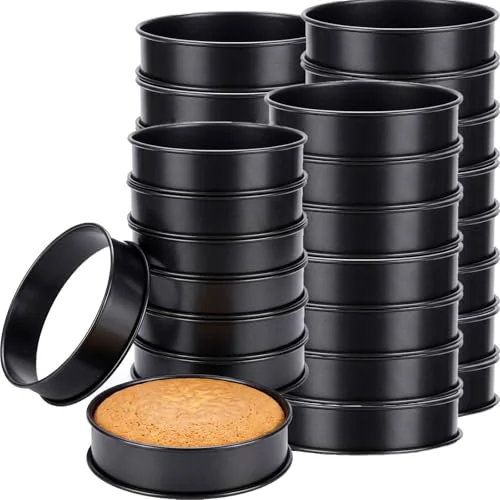 Proven 24Packs English Muffin Ring Crumpet Rings Nonstick 4 Inch 3.15 Inch Stainless Steel Double Rolled Tart Rings Metal Pastry Cooking Ring Molds for Cookie Pastry Baking 24 Count Sophisticated