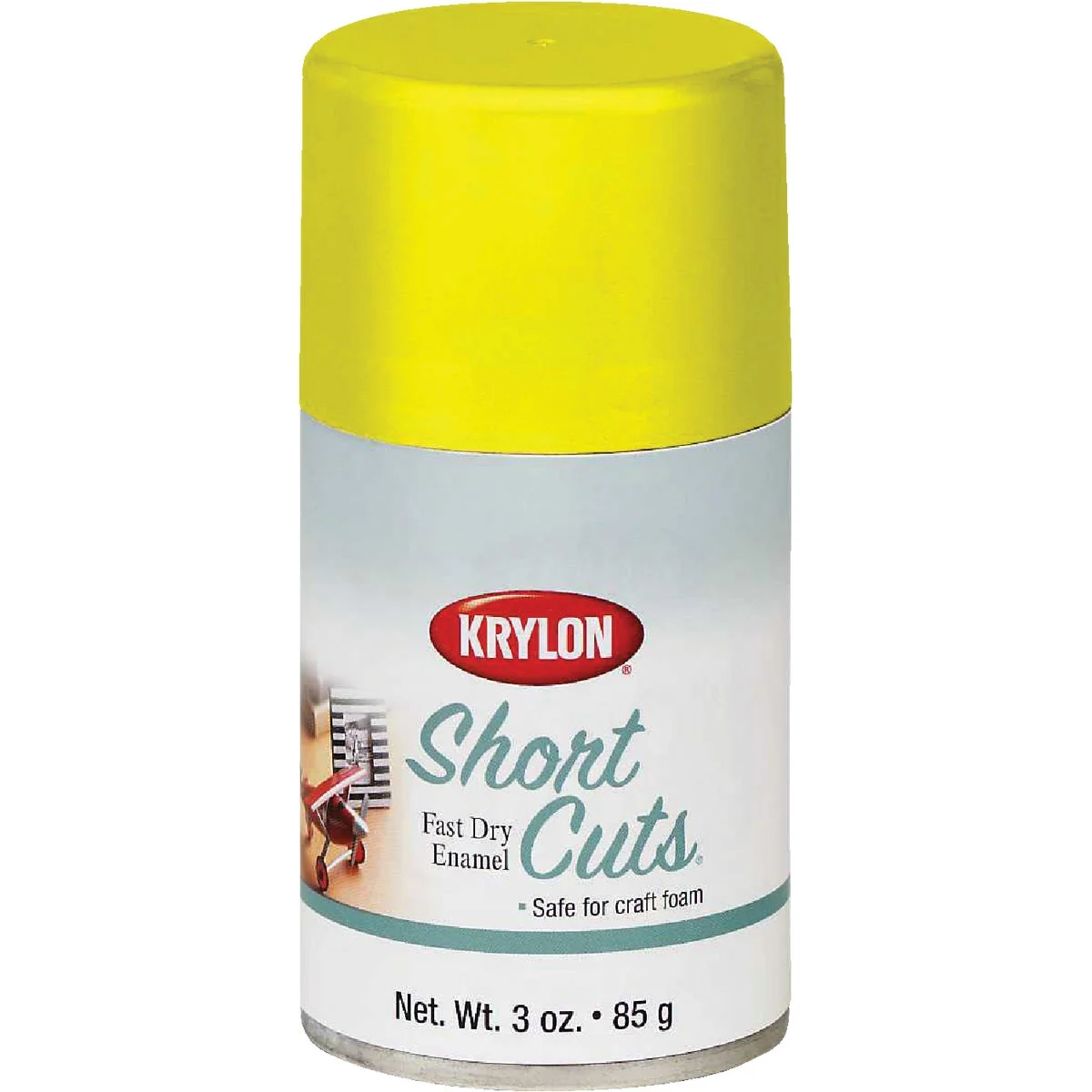 Superior Krylon Short Cuts 3 Oz. High-Gloss Enamel Spray Paint Sun Yellow Elegant