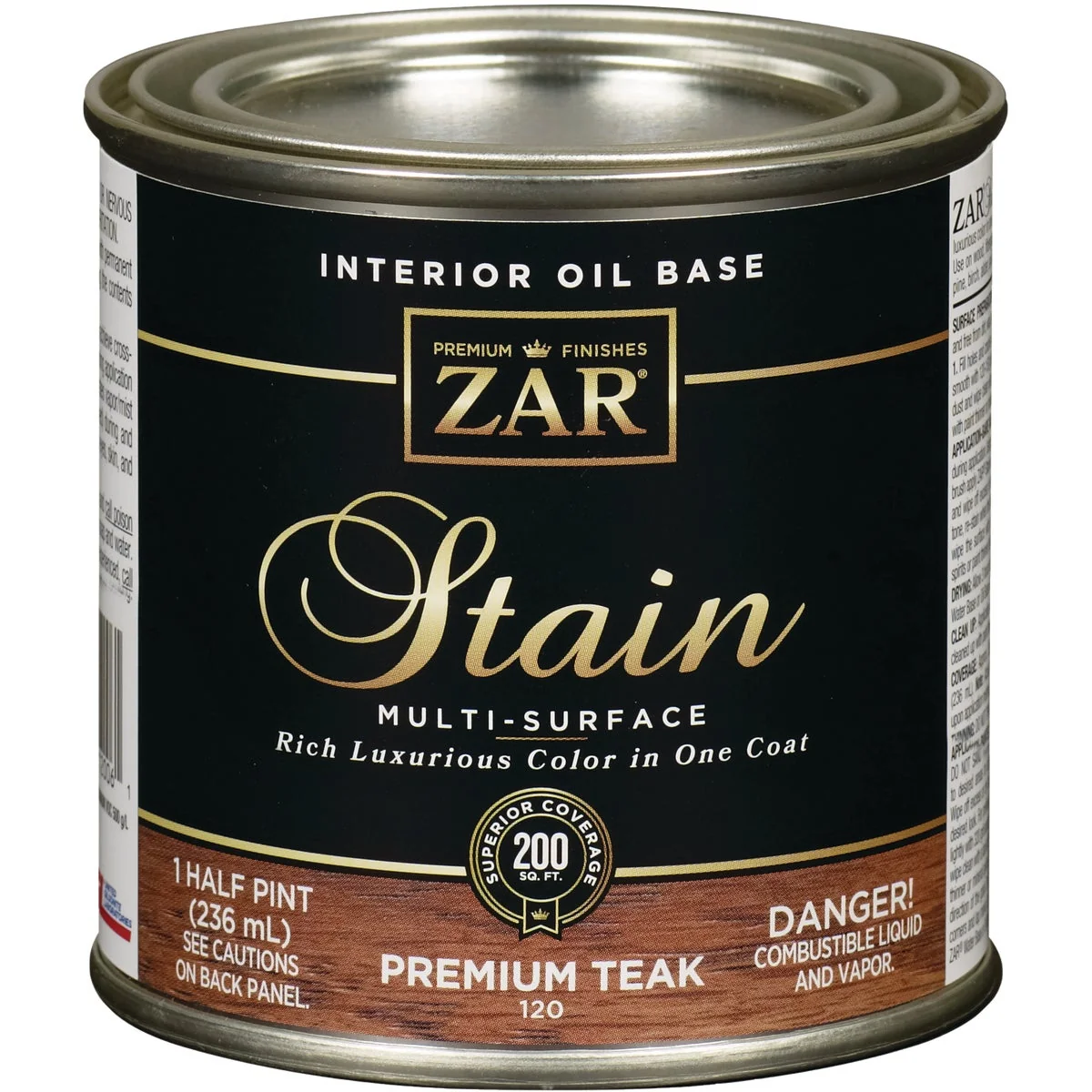 Contemporary ZAR Oil-Based Wood Stain Premium Teak 1 2 Pt. Powerful
