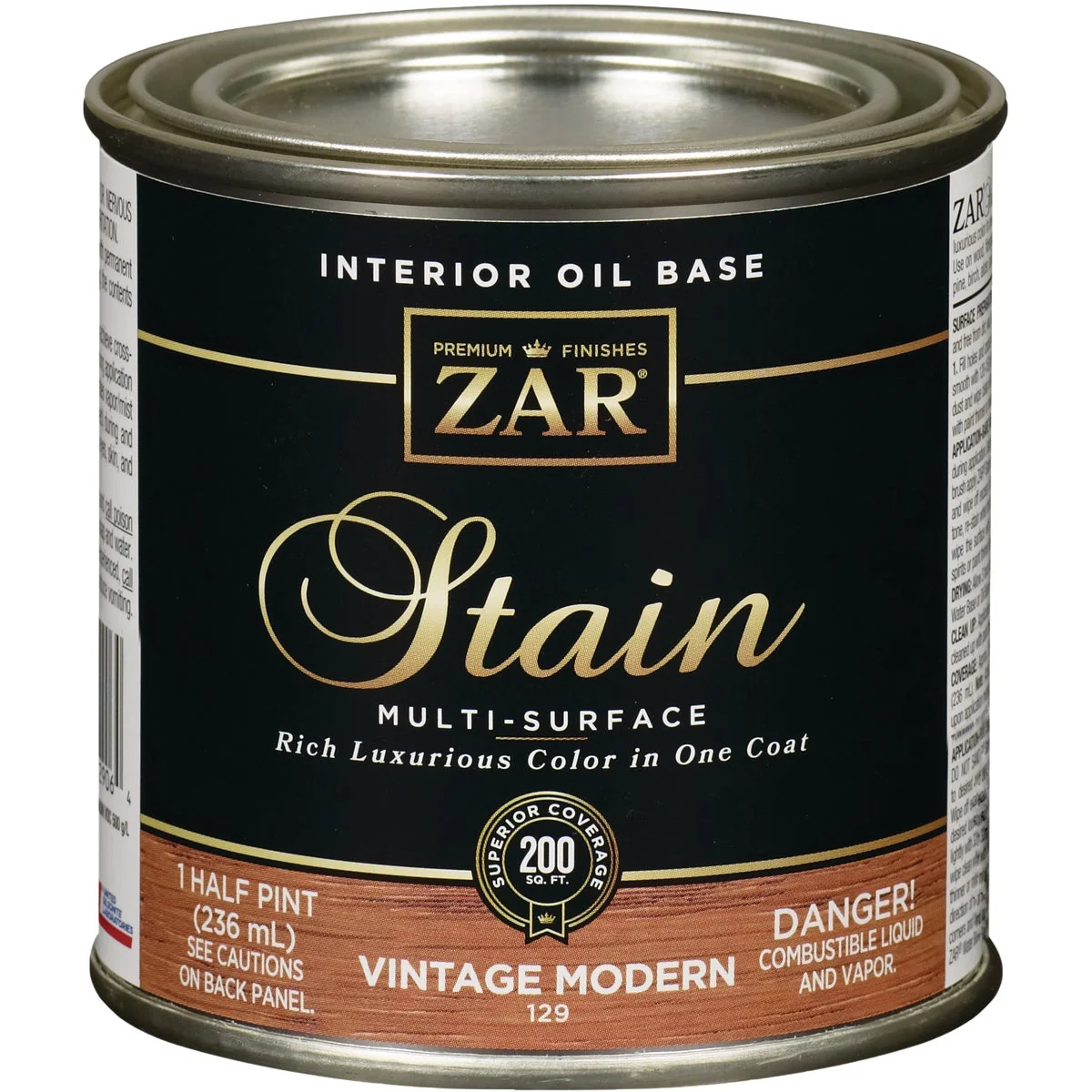 Trendy ZAR Oil-Based Wood Stain Vintage Modern 1 2 Pt. Official