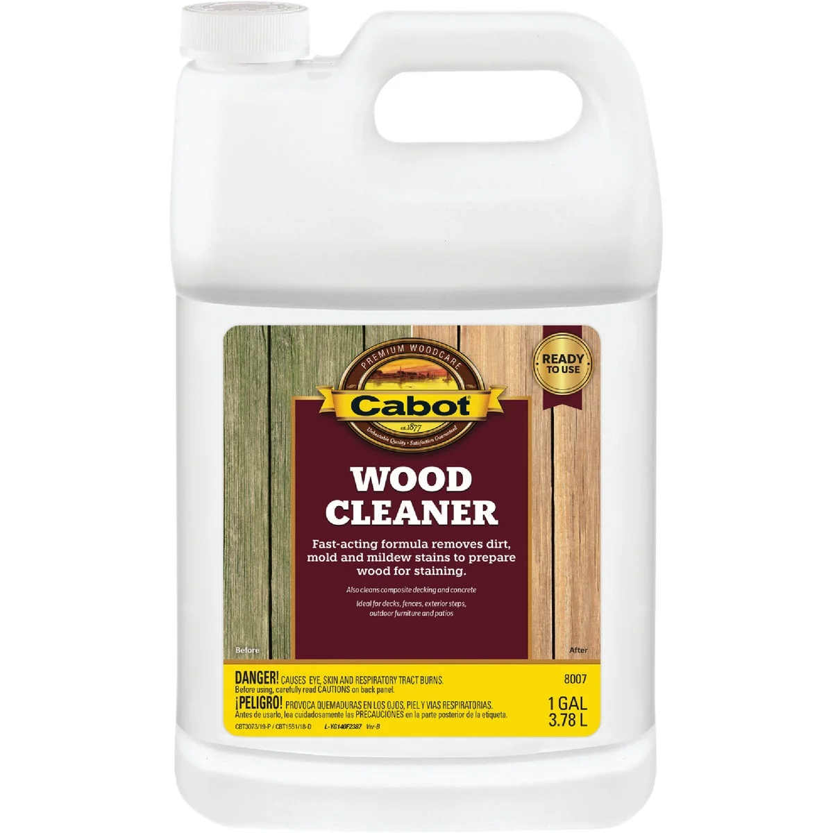 Functional Cabot 1 Gal. Ready-To-Use Wood Cleaner Authentic