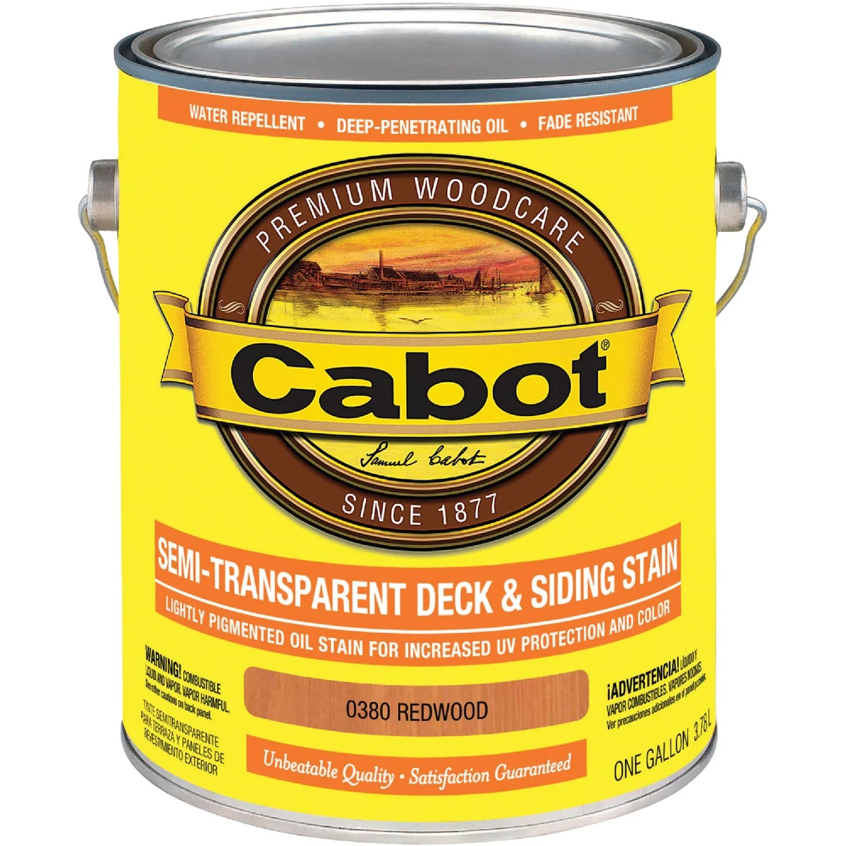 High-Quality Cabot Semi-Transparent Deck Siding Exterior Stain Redwood 1 Gal. Superior