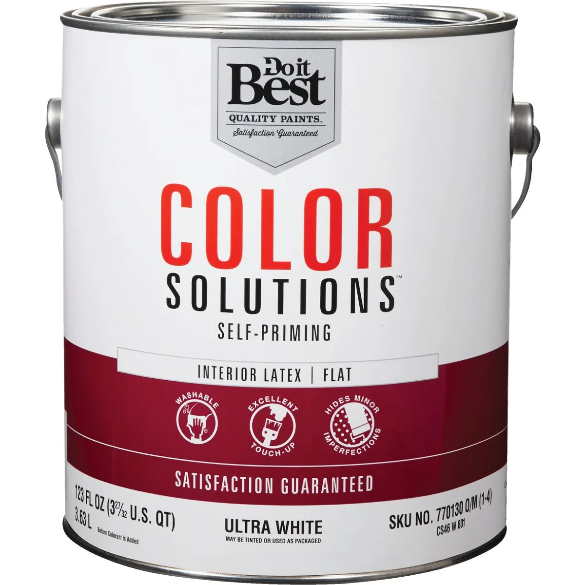 Responsible Do it Color Solutions Latex Self-Priming Flat Interior Wall Paint Ultra White 1 Gal. Easy-to-Use