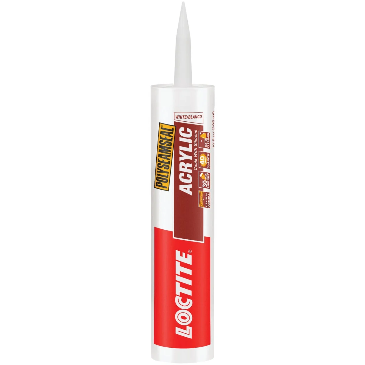 Modern LOCTITE POLYSEAMSEAL 10 Oz. White Acrylic Caulk with Silicone Unique