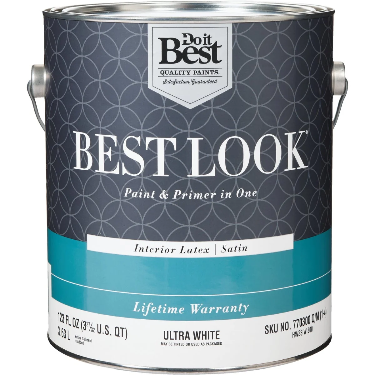Enhanced Look Latex Paint Primer In One Satin Interior Wall Paint Ultra White 1 Gal. Exceptional