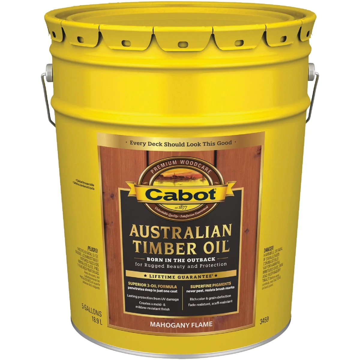 Effective Cabot Australian Timber Oil Translucent Exterior Oil Finish Mahogany Flame 5 Gal. Solid