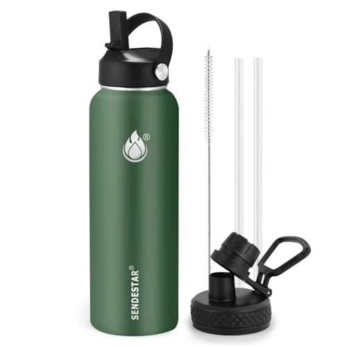 Exclusive Insulated Water Bottle 32 oz with Straw First-Class